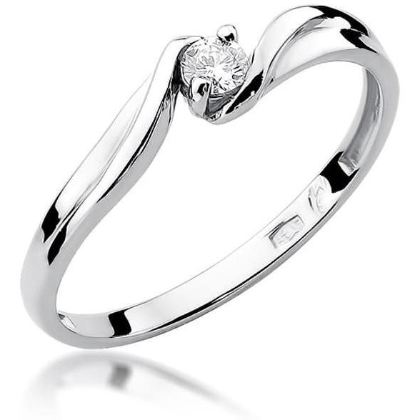 Zaręczynowy pierścionek z białego złota z brylantem 0,10 ct Best Diamonds B0422-PI-AUB-DIW-04-OK 