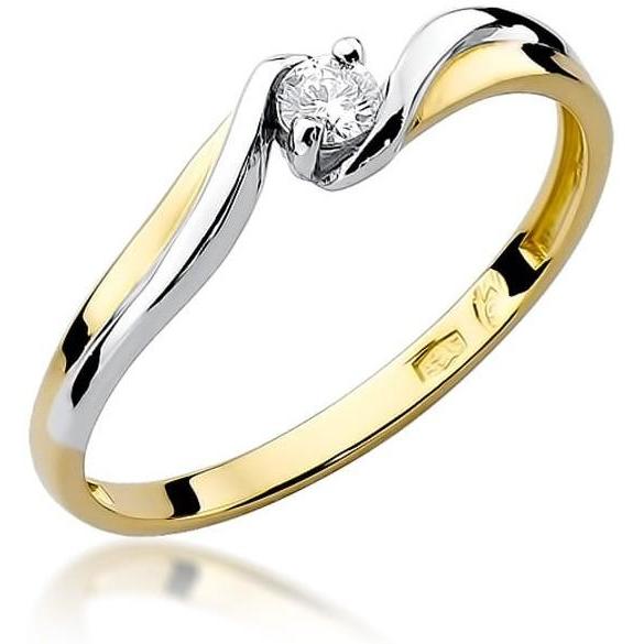 Złoty pierścionek zaręczynowy z brylantem Best Diamonds B0422-PI-AUZ-DIW-02-OK 