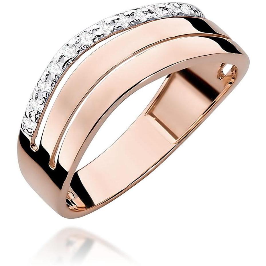 Pierścionek z różowego złota próby 585 z diamentami Best Diamonds B0428-PI-AUR-DIW-02-00 