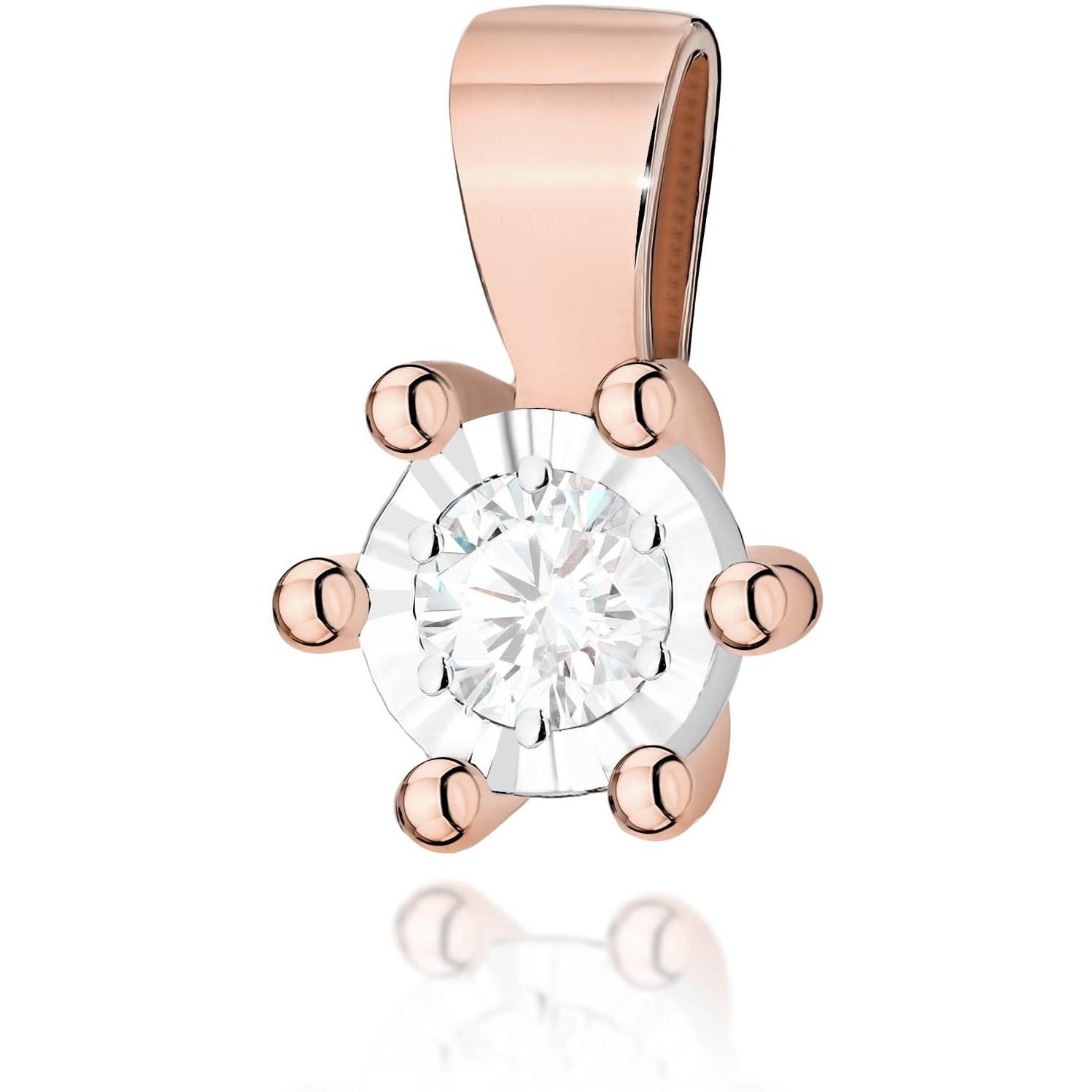 Zawieszka z różowego złota próby 585 z diamentem 0,08 ct Best Diamonds B0444-ZA-AUR-DIW-02-OK 