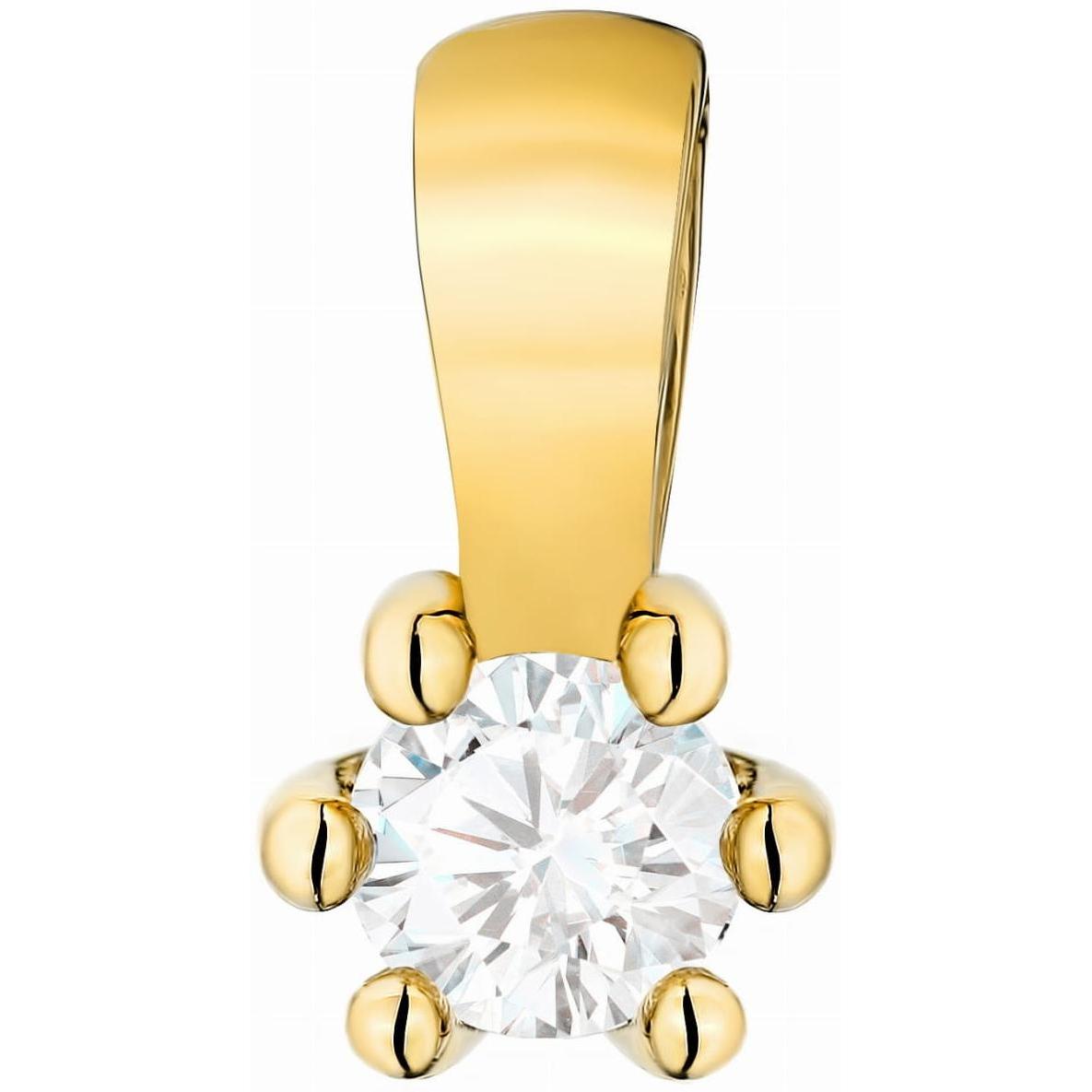Złota klasyczna zawieszka z diamentem laboratoryjnym 0,10 ct Best Diamonds B0444-ZA-AUZ-LDW-04-OK 