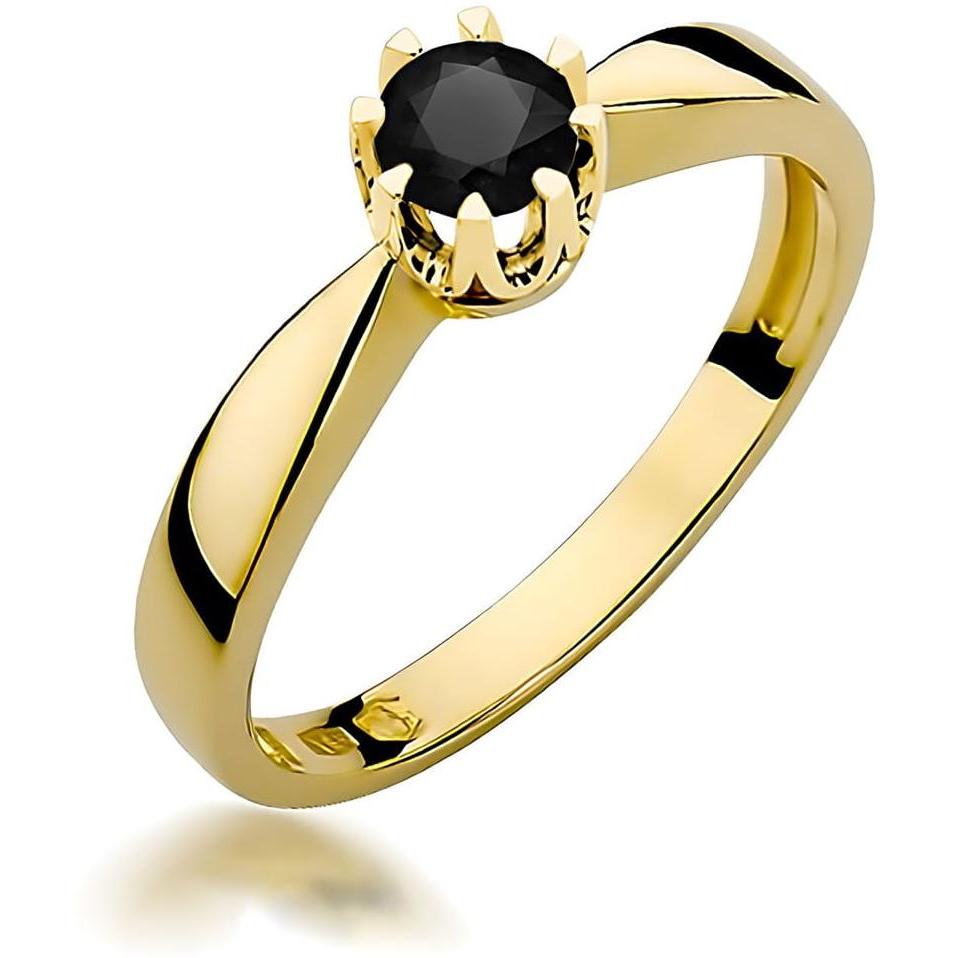 Pierścionek z żółtego złota próby 585 z czarnym diamentem 0,30 ct Best Diamonds B0456-PI-AUZ-DIB-10-OK 