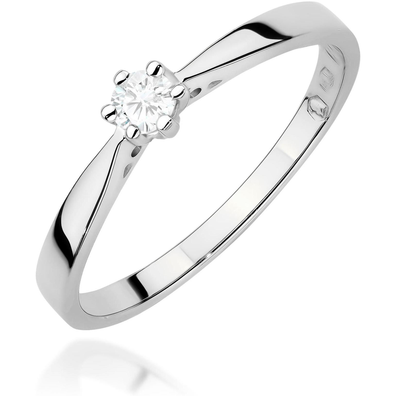 Zaręczynowy pierścionek z białego złota z brylantem Best Diamonds B0458-PI-AUB-DIW-04-OK 