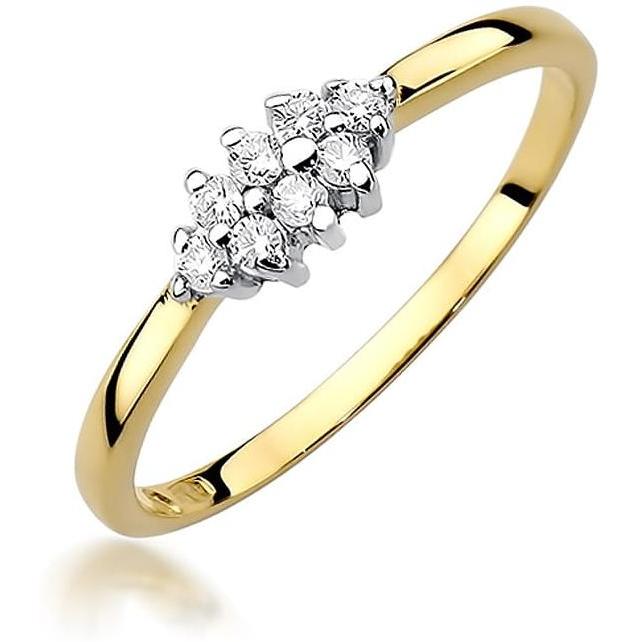 Złoty pierścionek 585 z brylantami 0,11 ct Best Diamonds B0854-PI-AUZ-DIW-02-00 