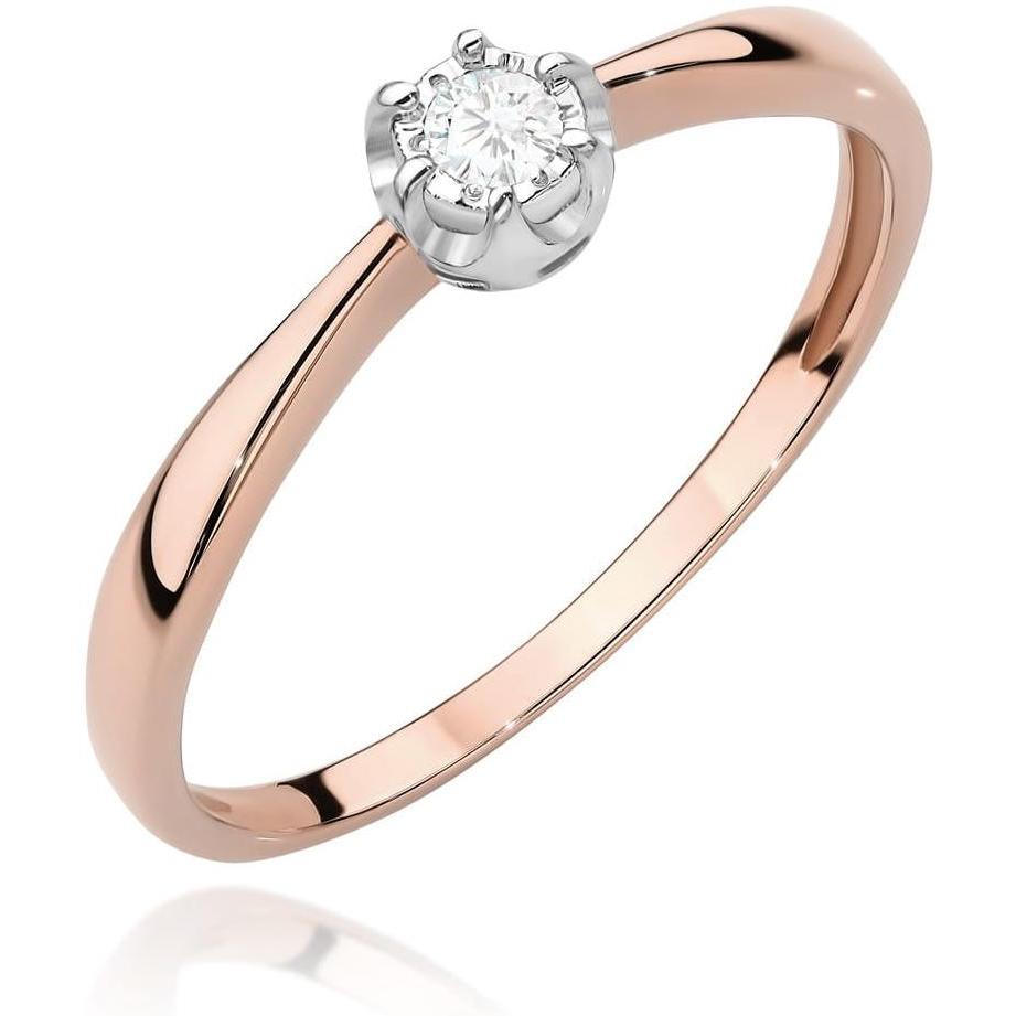 Pierścionek z różowego złota próby 585 z diamentem 0,06 ct Best Diamonds B1134-PI-AUR-DIW-02-OK 