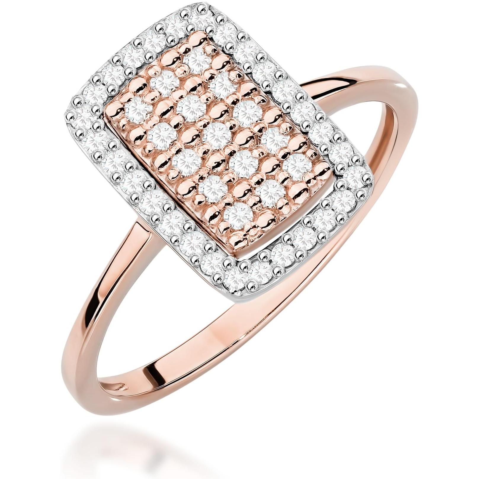 Pierścionek z różowego złota próby 585 z diamentami Best Diamonds B1146-PI-AUR-DIW-02-00 