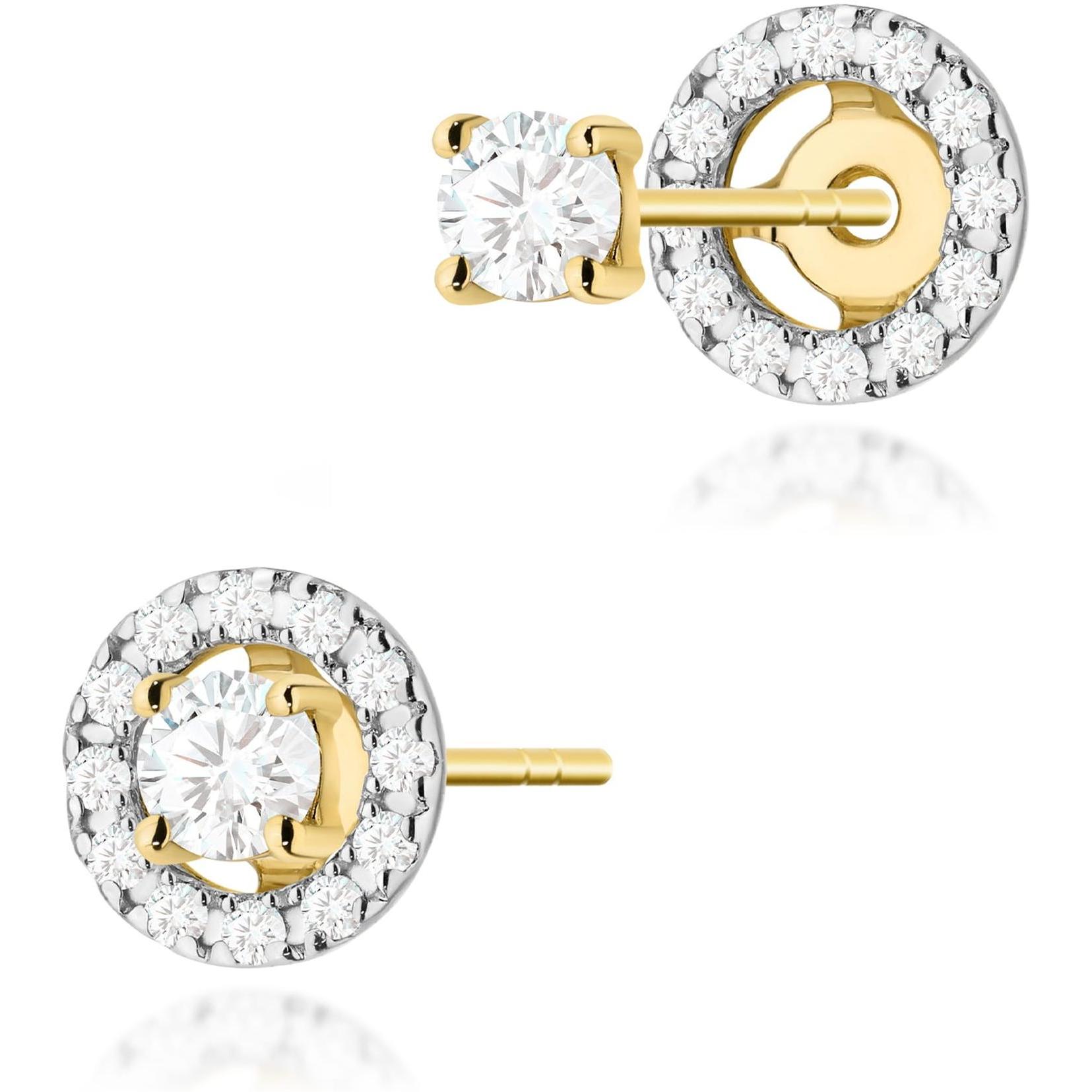Klasyczne złote kolczyki z diamentami Best Diamonds B1152-KO-AUZ-DIW-02-OK 