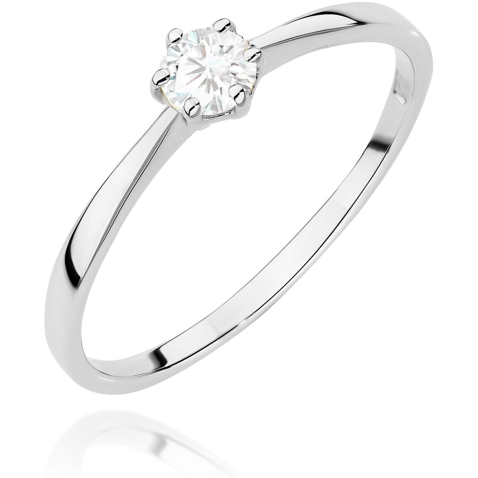 Pierścionek z białego złota w sześciu łapkach z brylantem 0,20 ct Best Diamonds B1158-PI-AUB-DIW-06-OK 