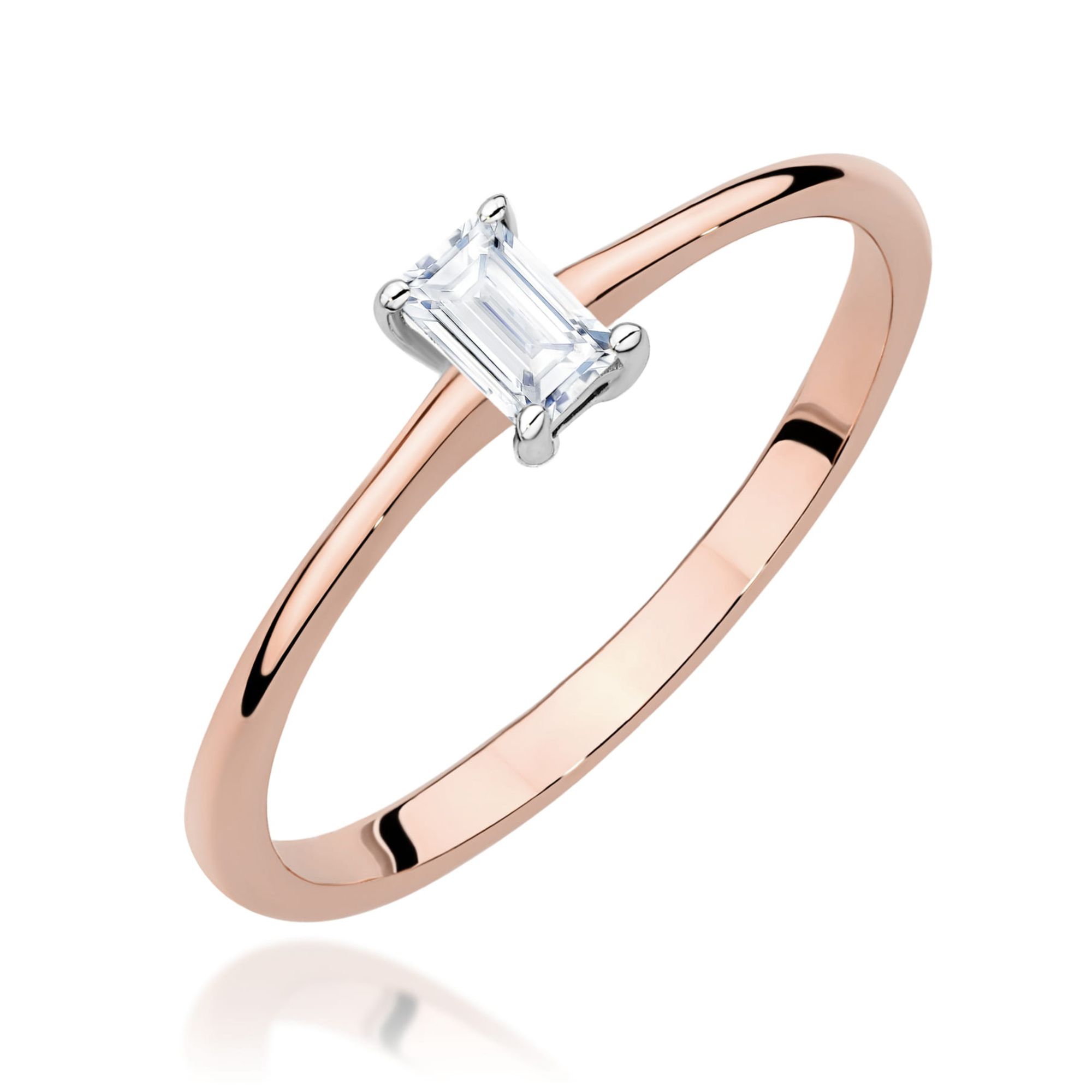 Pierścionek z różowego złota próby 585 z diamentem 0,15 ct Best Diamonds B1184-PI-AUR-DIW-02-BA 
