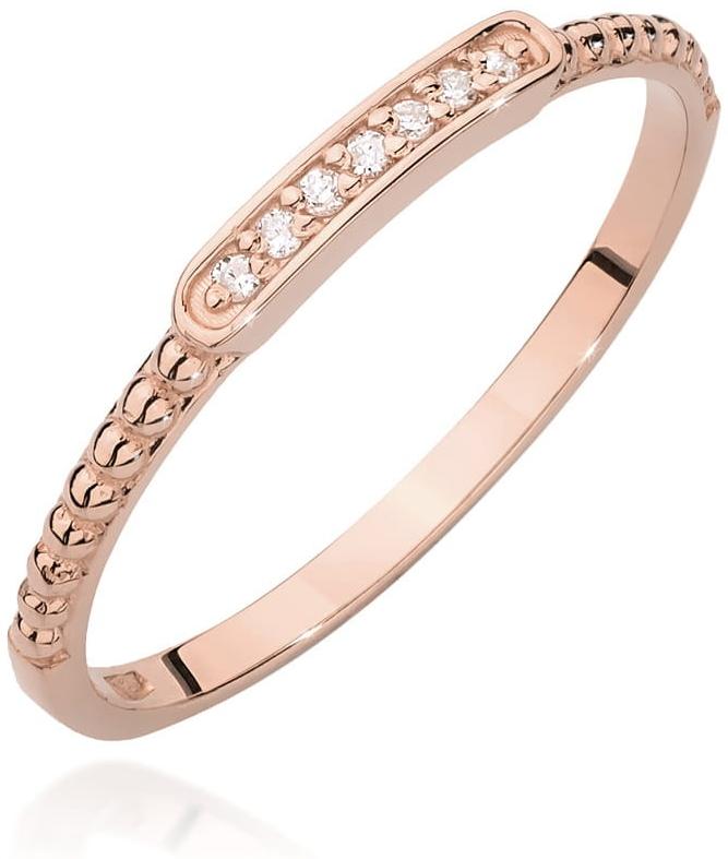 Pierścionek z różowego złota próby 585 z diamentami Best Diamonds B1212-PI-AUR-DIW-02-00 