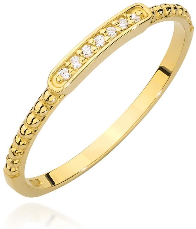 Złoty pierścionek obrączka z brylantami Best Diamonds B1212-PI-AUZ-DIW-02-00 