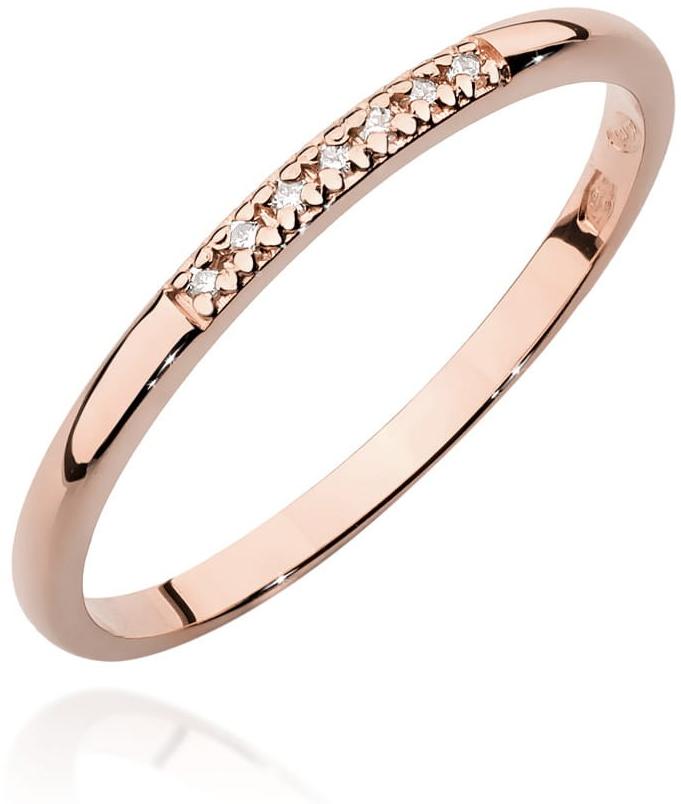 Pierścionek z różowego złota próby 585 z diamentami Best Diamonds B1214-PI-AUR-DIW-02-00 