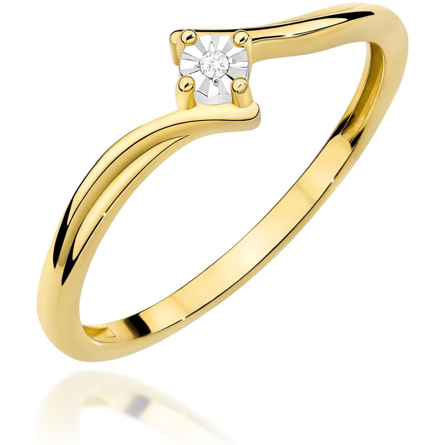 Złoty pierścionek zaręczynowy z diamentem Best Diamonds B1262-PI-AUZ-DIW-02-OK 