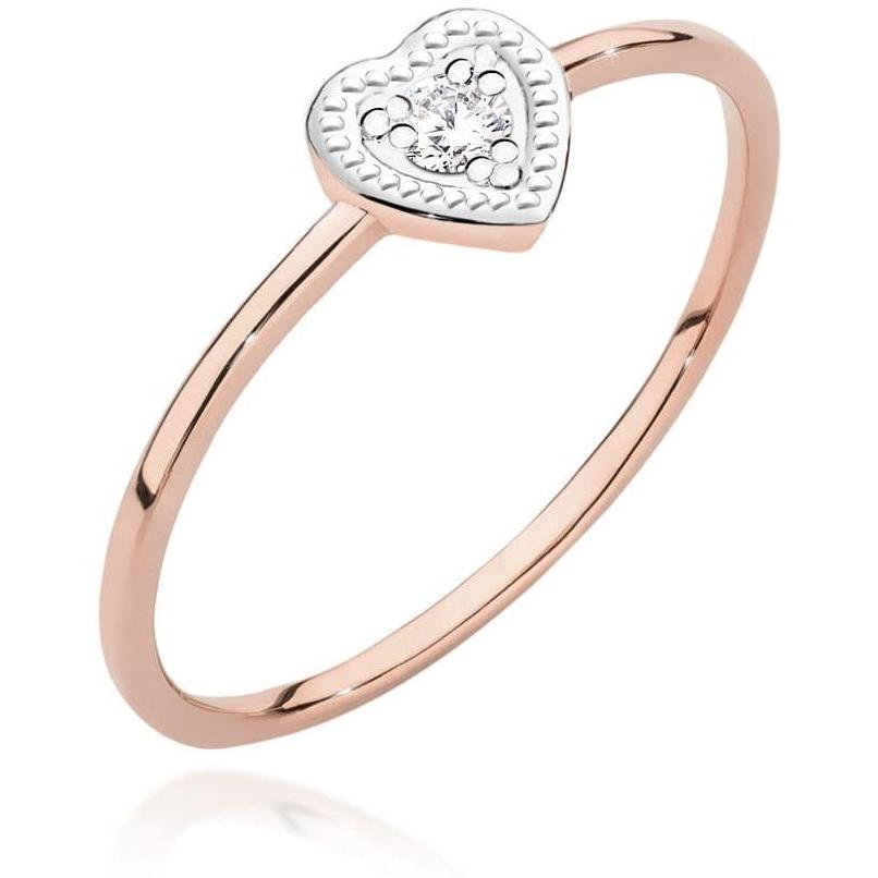 Pierścionek z różowego złota próby 585 z diamentem Best Diamonds B1284-PI-AUR-DIW-02-OK 