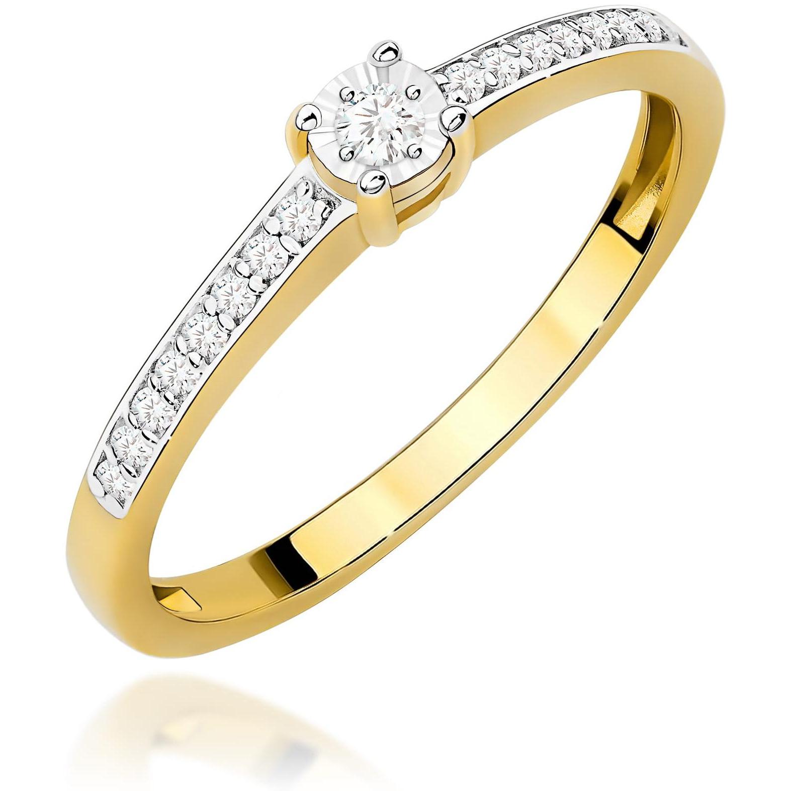 Złoty pierścionek zaręczynowy z diamentem Best Diamonds B1296-PI-AUZ-DIW-02-OK 