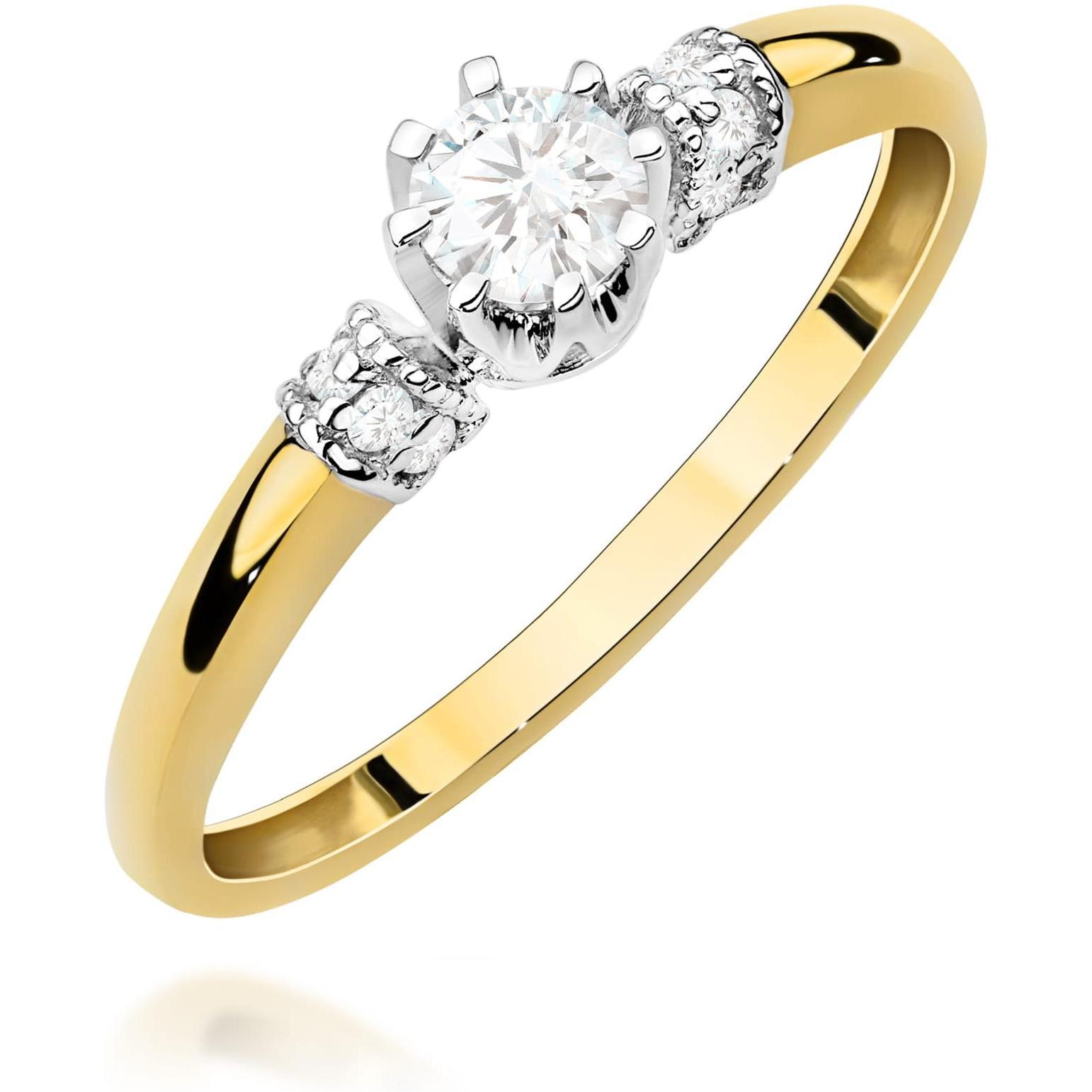 Złoty pierścionek zaręczynowy z brylantami Best Diamonds B1334-PI-AUZ-DIW-02-OK 