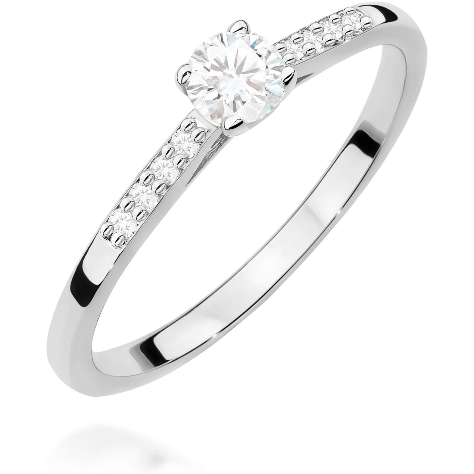 Pierścionek zaręczynowy z brylantami wielokamieniowy z białego złota Best Diamonds B1336-PI-AUB-DIW-02-00 