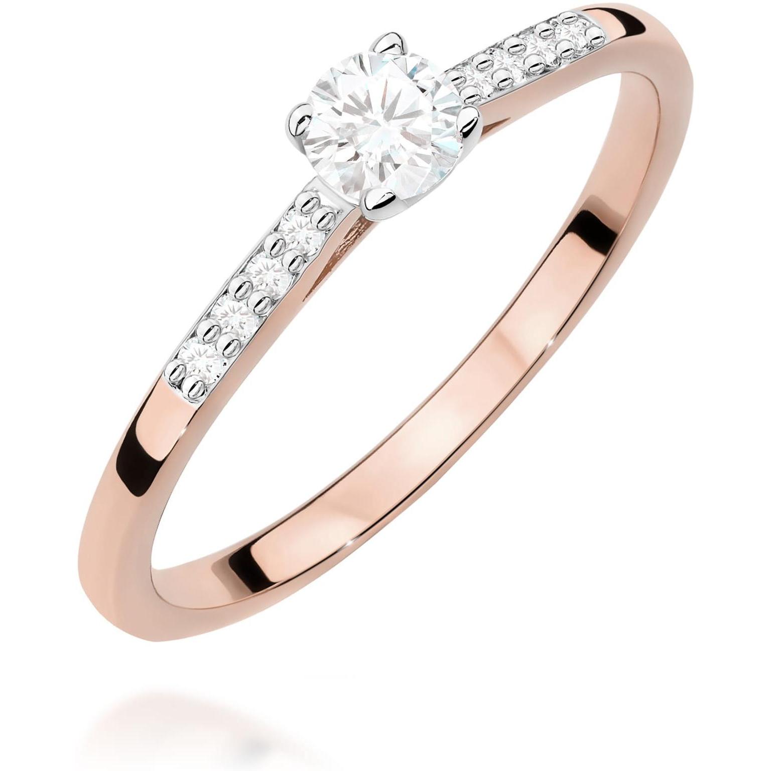 Pierścionek z różowego złota próby 585 z diamentami Best Diamonds B1336-PI-AUR-DIW-02-00 