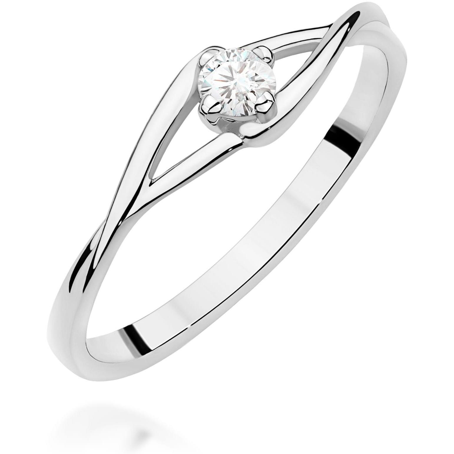 Pierścionek zaręczynowy z brylantem 0,10 ct zaplatany z białego złota Best Diamonds B1338-PI-AUB-DIW-02-00 
