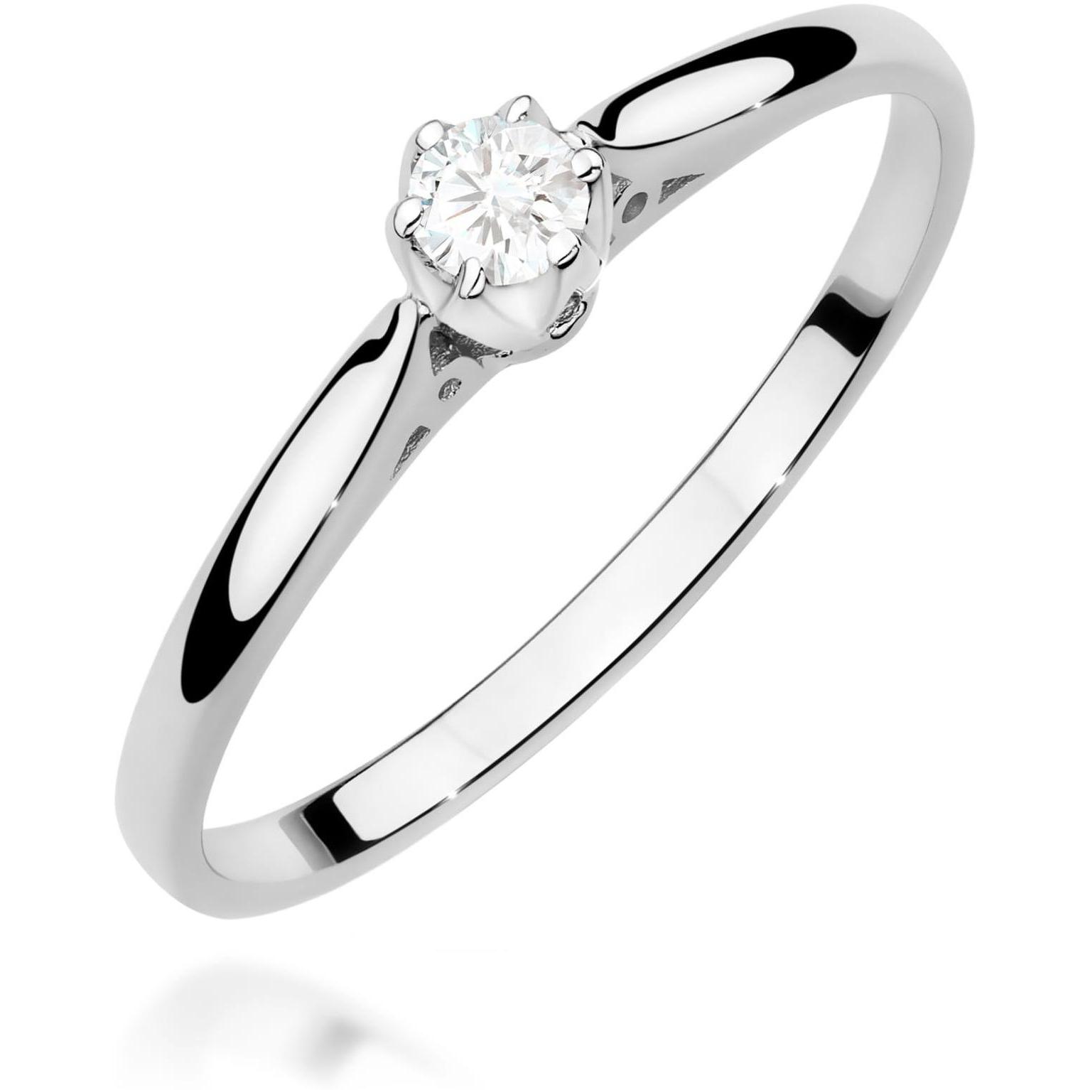 Pierścionek zaręczynowy z białego złota z diamentem 0,10 ct Best Diamonds B1344-PI-AUB-DIW-02-OK 