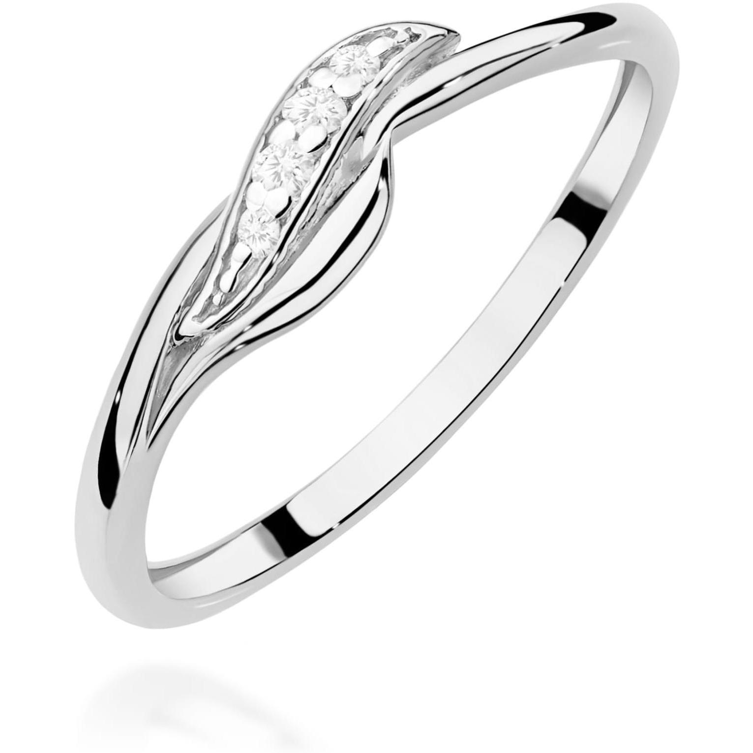 Pierścionek z białego złota zaplatany brylantowy Best Diamonds B1346-PI-AUB-DIW-02-00 