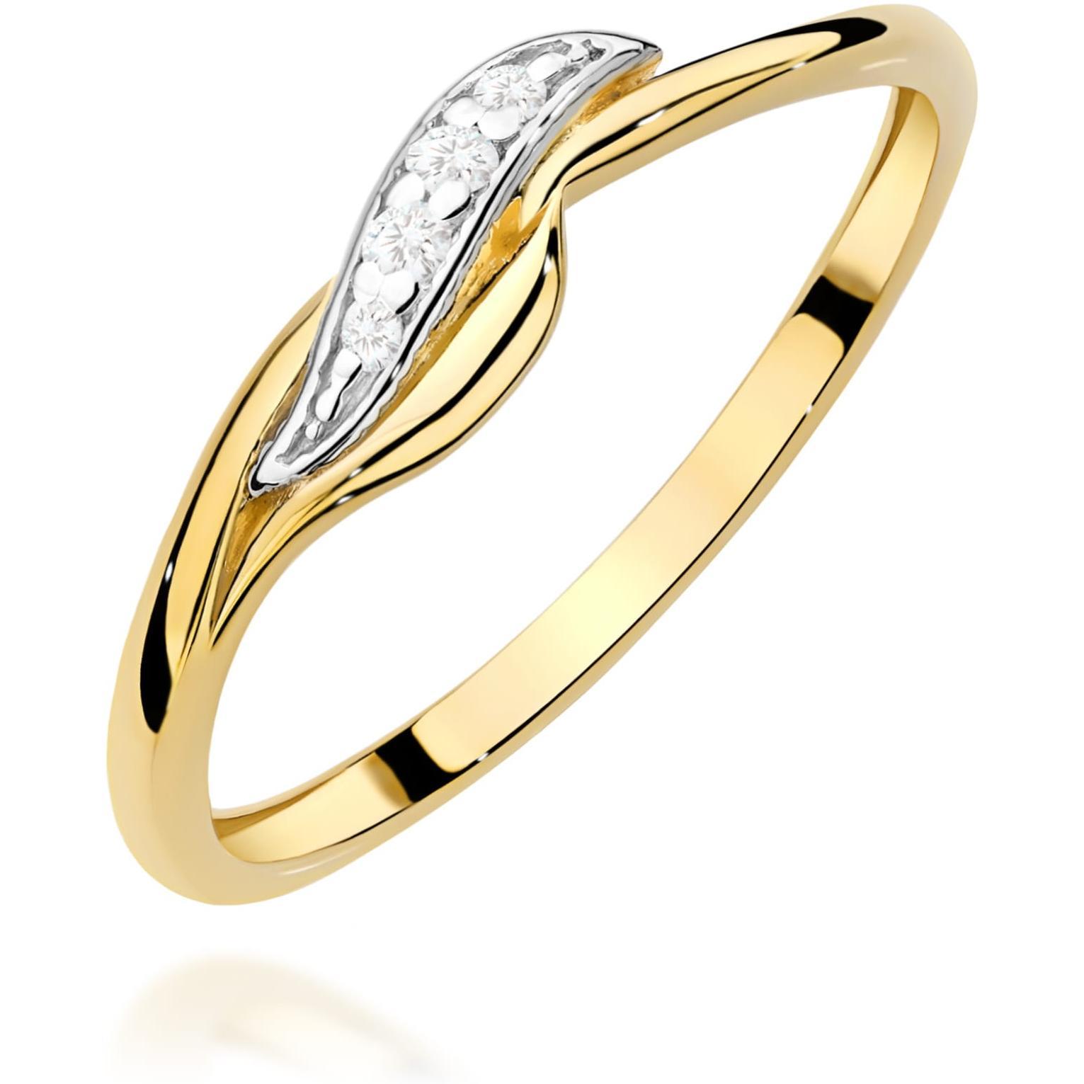 Złoty pierścionek zaplatany brylantowy Best Diamonds B1346-PI-AUZ-DIW-02-00 