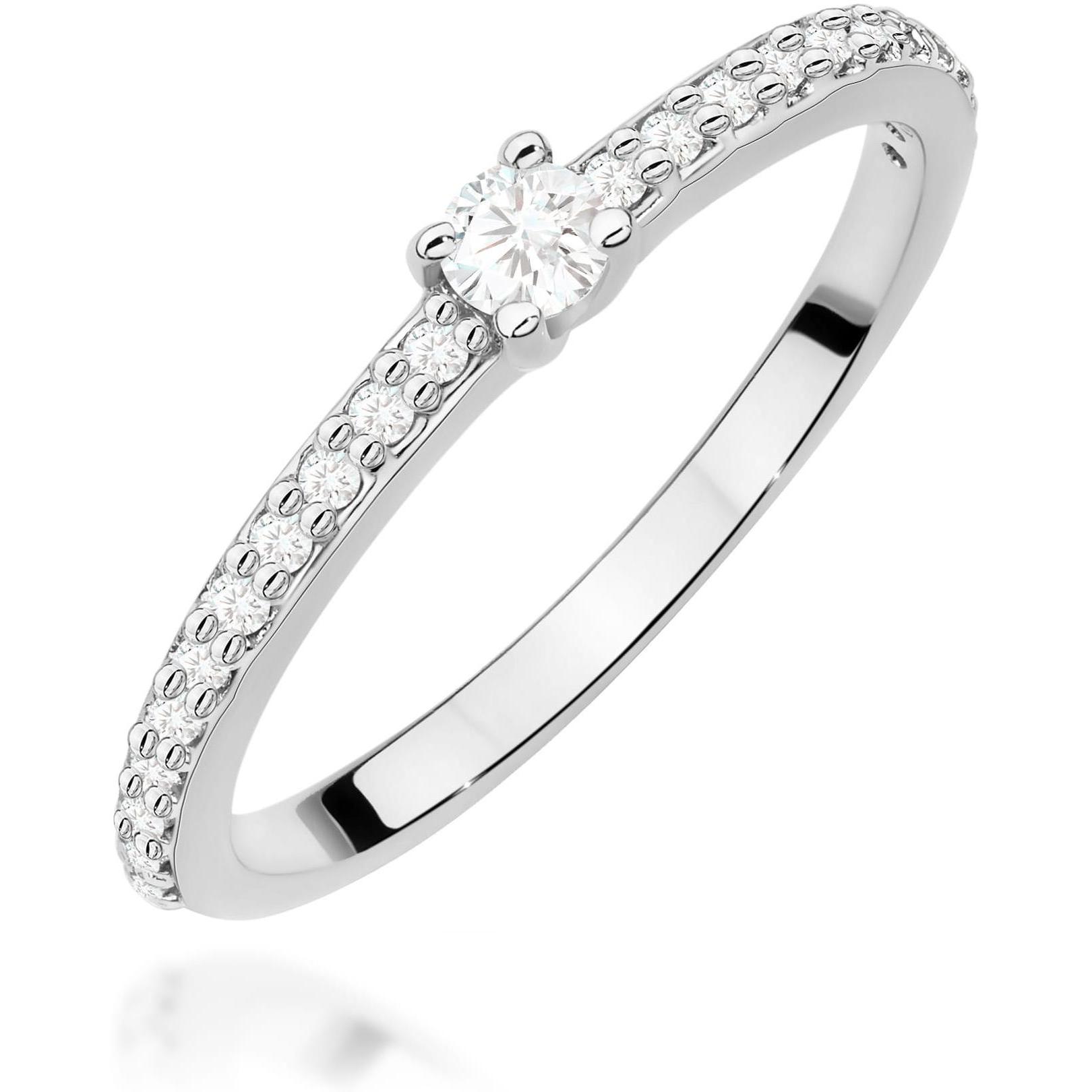 Pierścionek zaręczynowy z brylantami wielokamieniowy z białego złota Best Diamonds B1352-PI-AUB-DIW-02-OK 