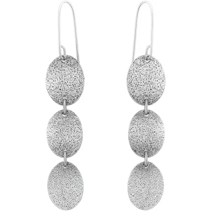 Harf KKB0001 Długie kolczyki srebrne elementowe 8 cm - zdjęcie 1