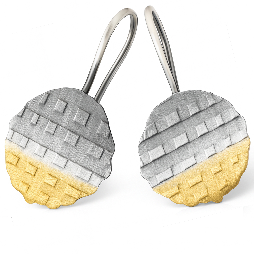 Designerskie minimalistyczne kolczyki srebrne Jarosław Grzesiński KMB0033 
