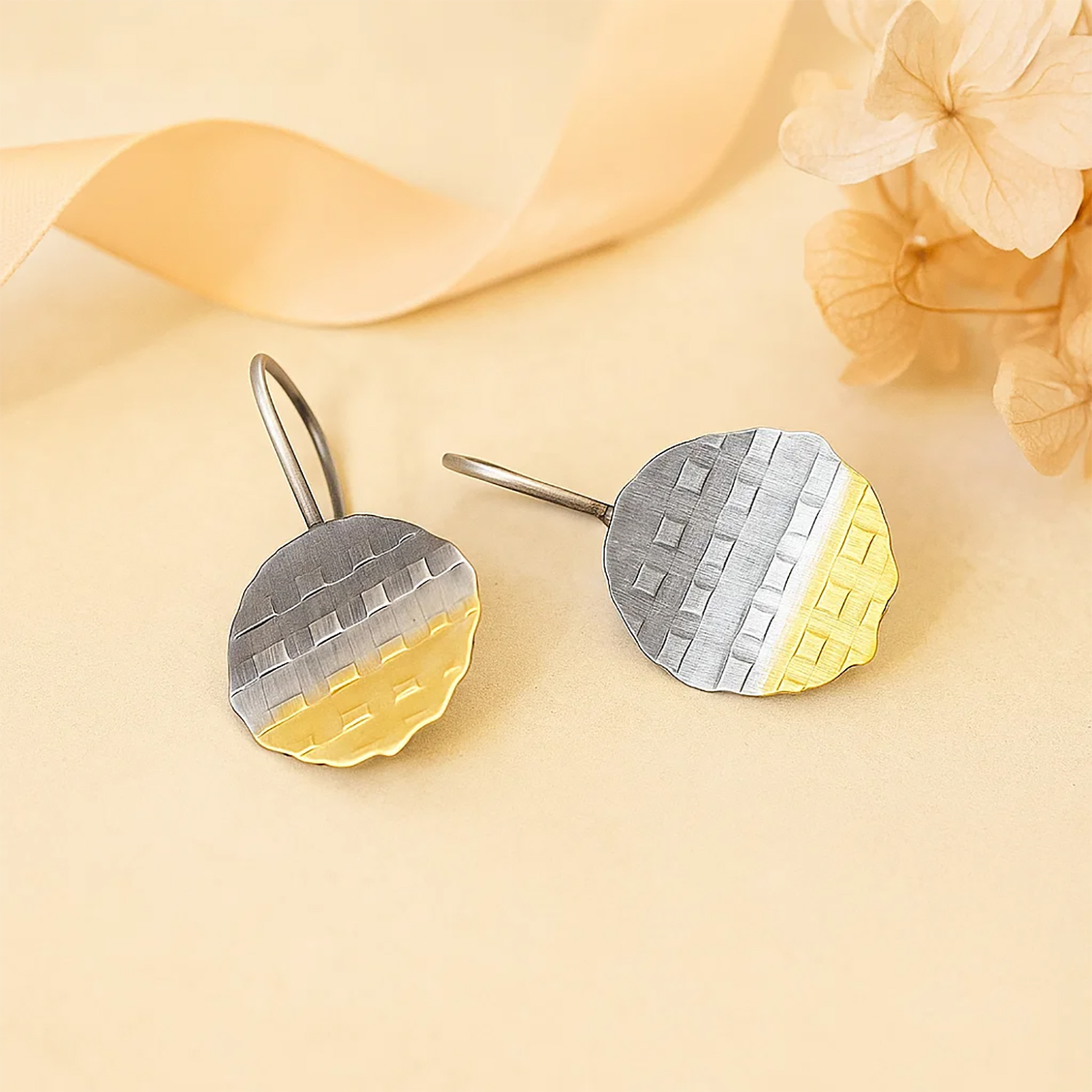 Harf KMB0033 Designerskie minimalistyczne kolczyki srebrne biżuteria - miniatura 6