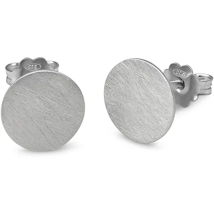 Harf KMS0002 Kolczyki srebrne koła blaszki matowe 12mm