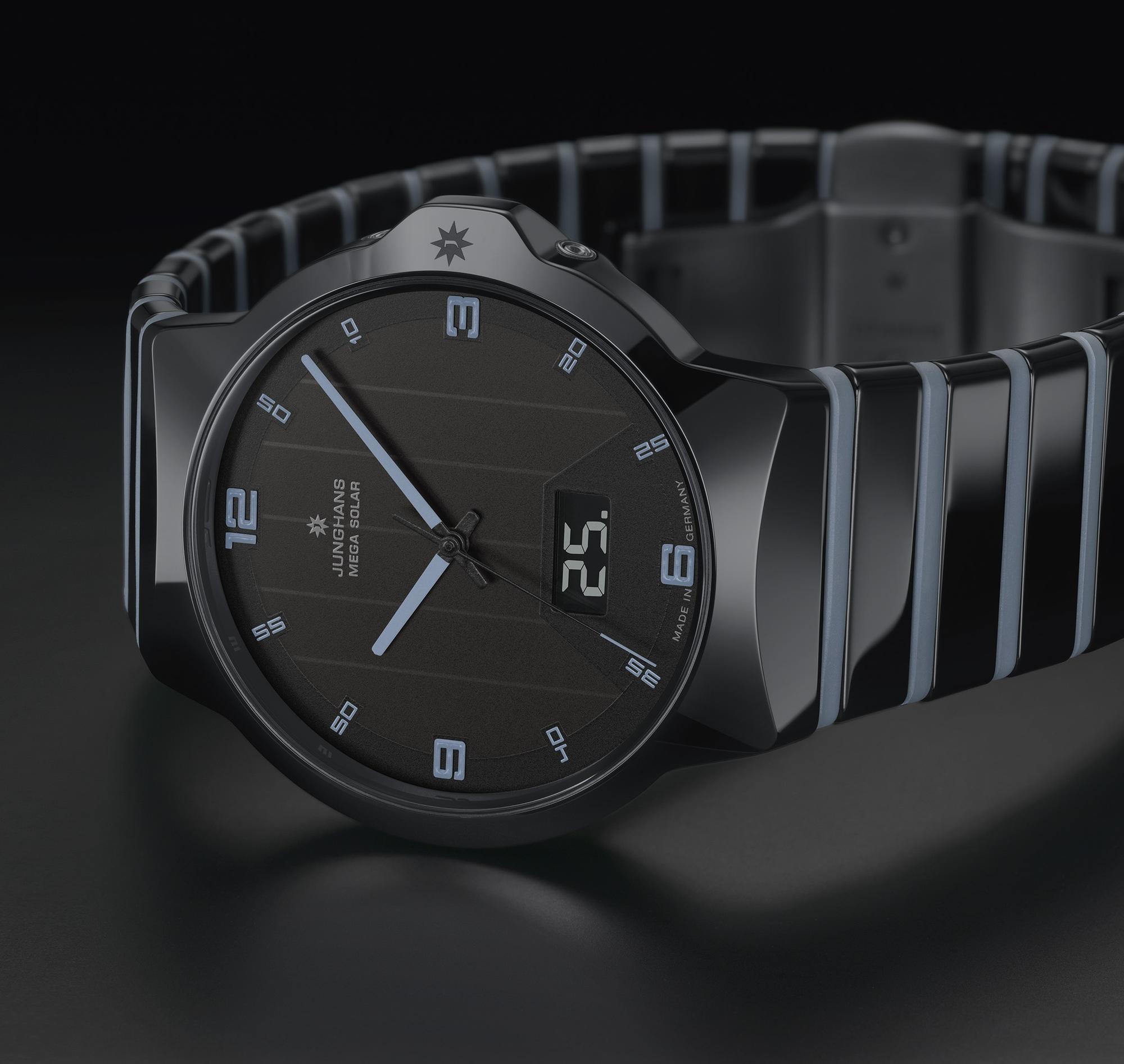 Junghans 18-140044 Force Mega Solar 40mm zegarek klasyczny Funk Solar - miniatura 4
