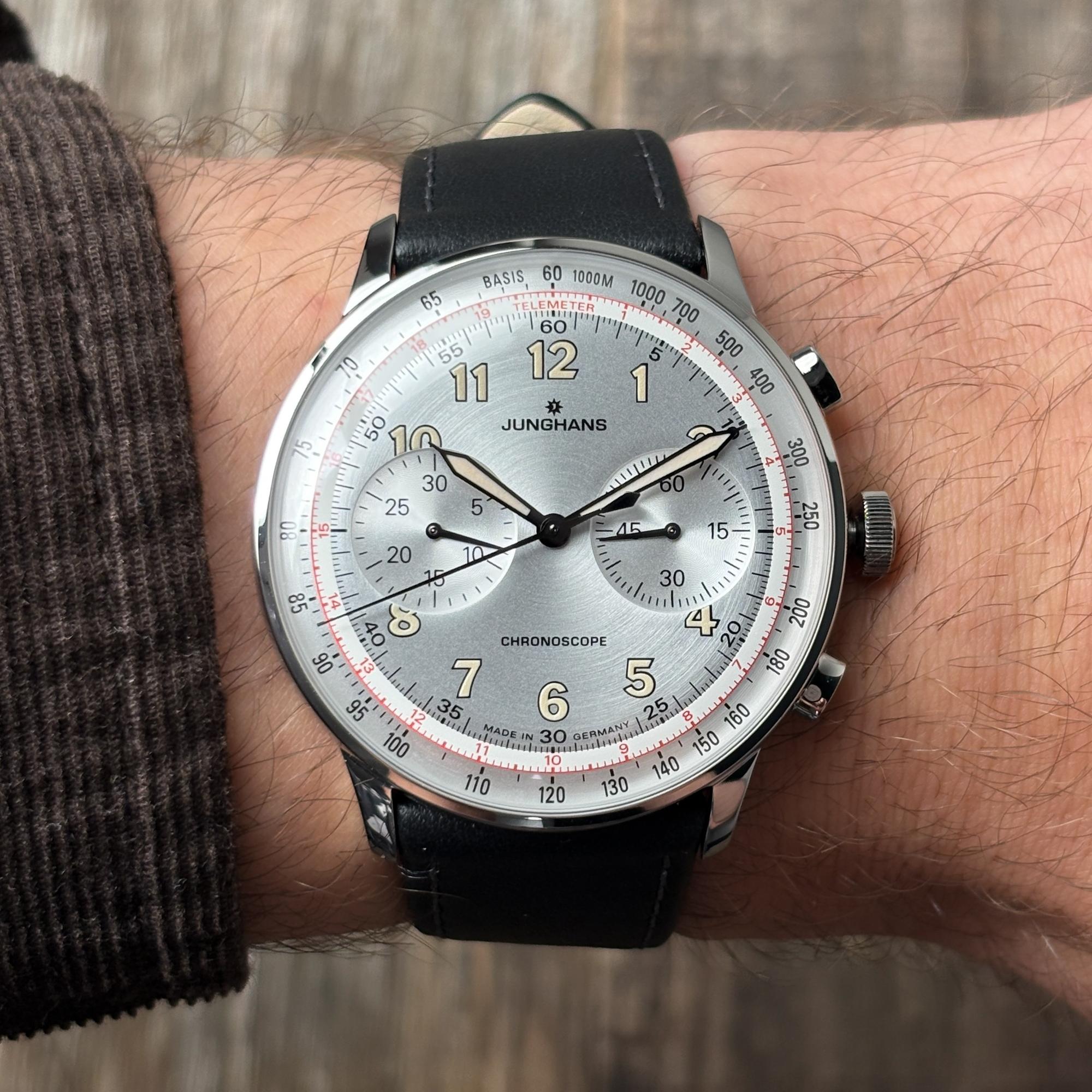Junghans 27-338002 Meister Telemeter Meister sportowy zegarek srebrny - miniatura 9