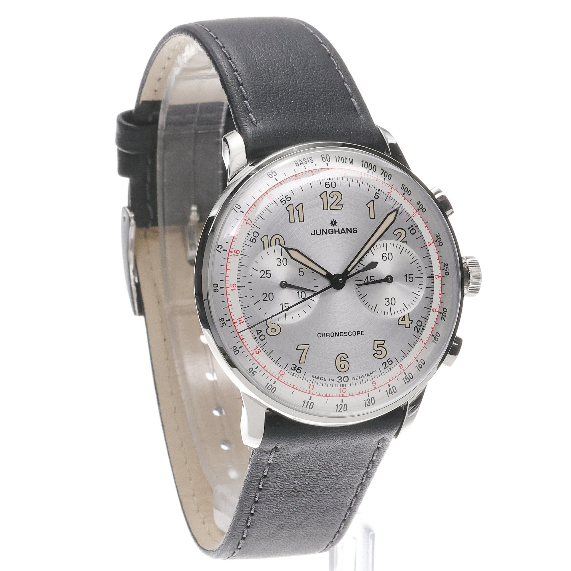 Junghans 27-338002 zegarek srebrny sportowy Meister pasek - miniatura 3