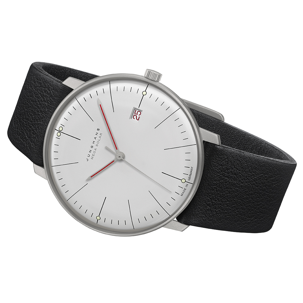 Max Bill Mega Solar 38mm Junghans 59/2326.02 - hover