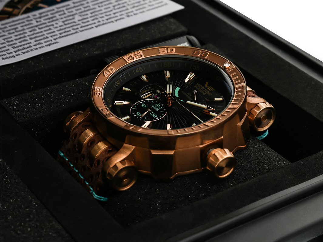 zegarek Vostok Europe YN84-575O540 Energia Rocket Bronze Automatic Energia Rocket mineralne utwardzane - miniatura 7