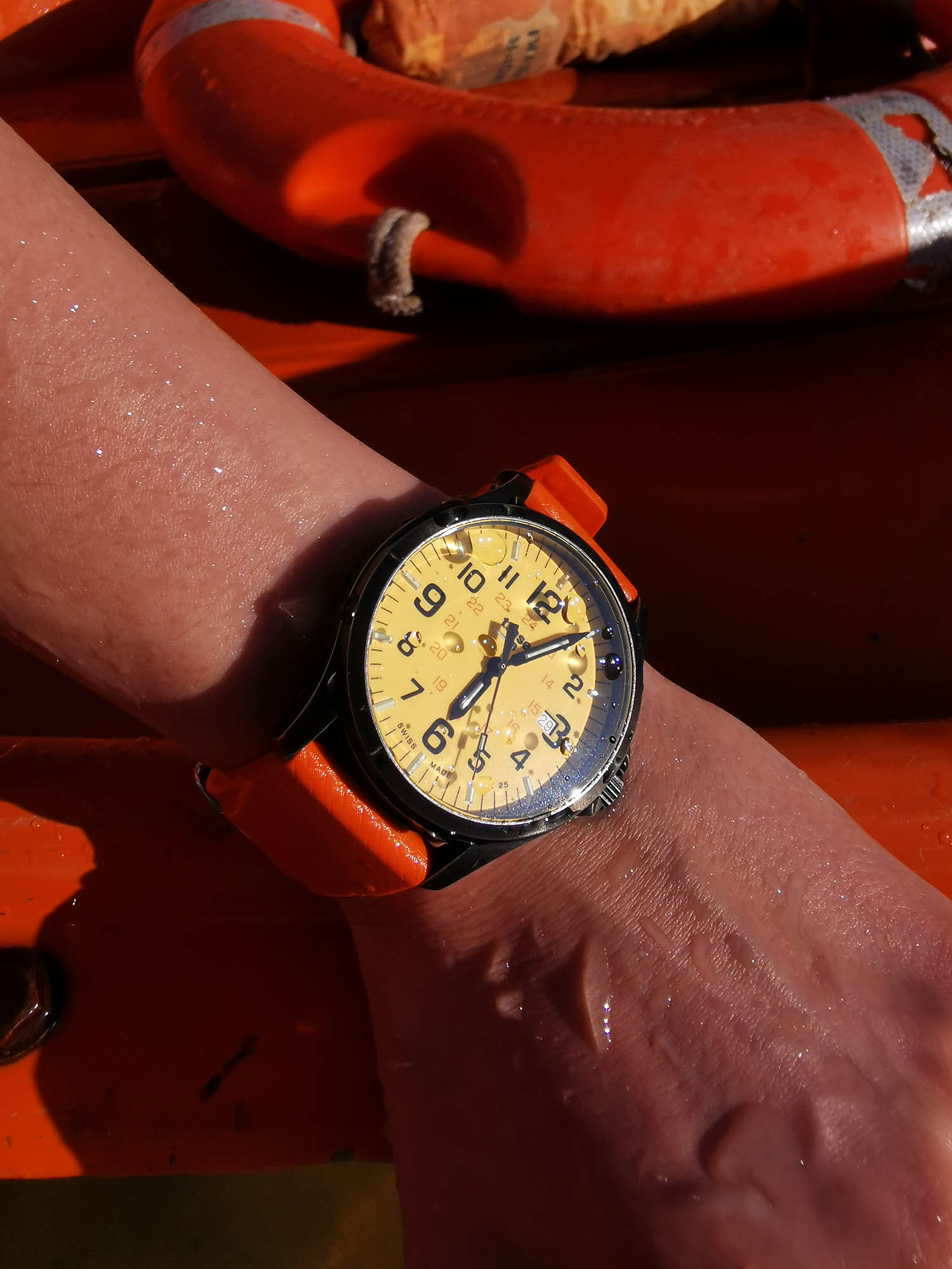 zegarek Traser TS-107423 kwarcowy męski P67 Officer Pro P67 Officer Pro GunMetal Orange - miniatura 4