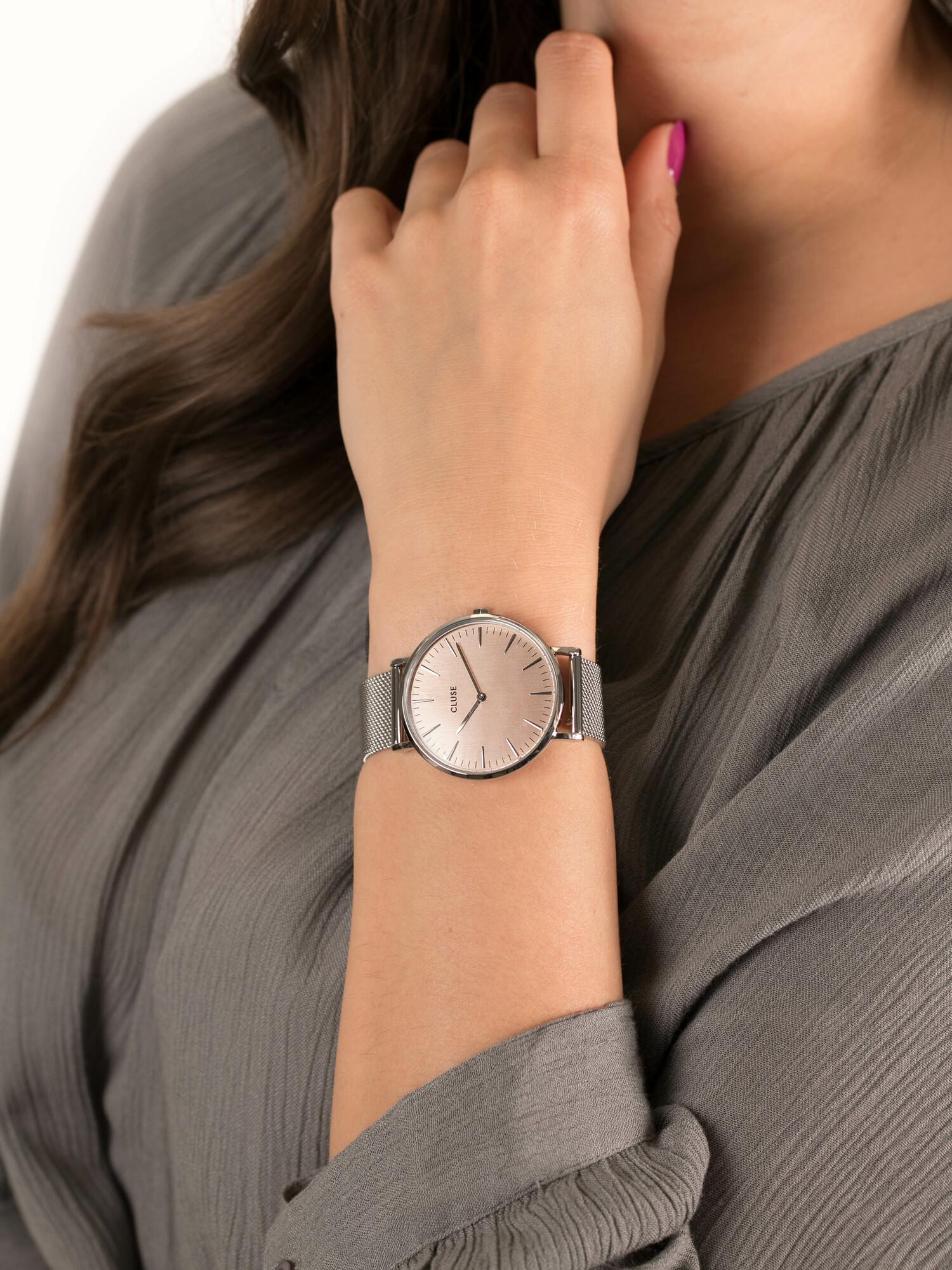 Mesh silver/rose Gold Cluse CW0101201026 - hover
