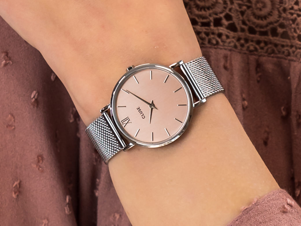 Cluse CW0101203029 Silver Rose Gold zegarek fashion/modowy Minuit - miniatura 2