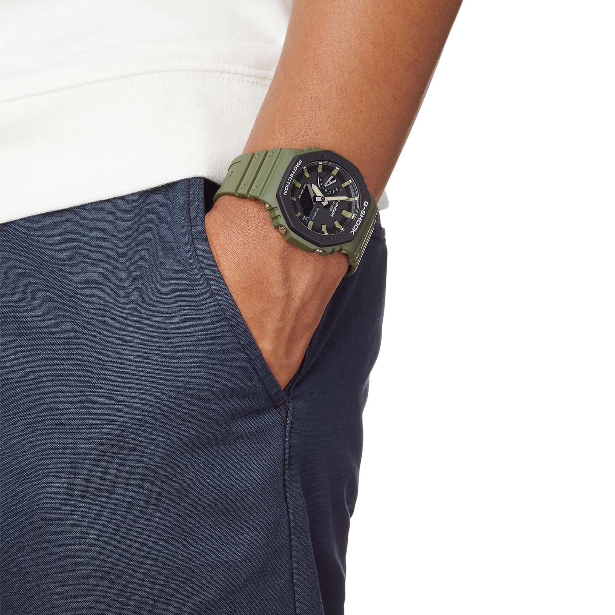 G-Shock GA-2110SU-3AER G-Shock sportowy zegarek zielony - miniatura 7