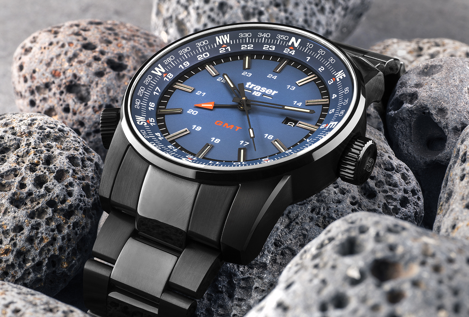 zegarek Traser TS-109524 kwarcowy męski P68 Pathfinder GMT P68 Pathfinder GMT Blue - miniatura 11