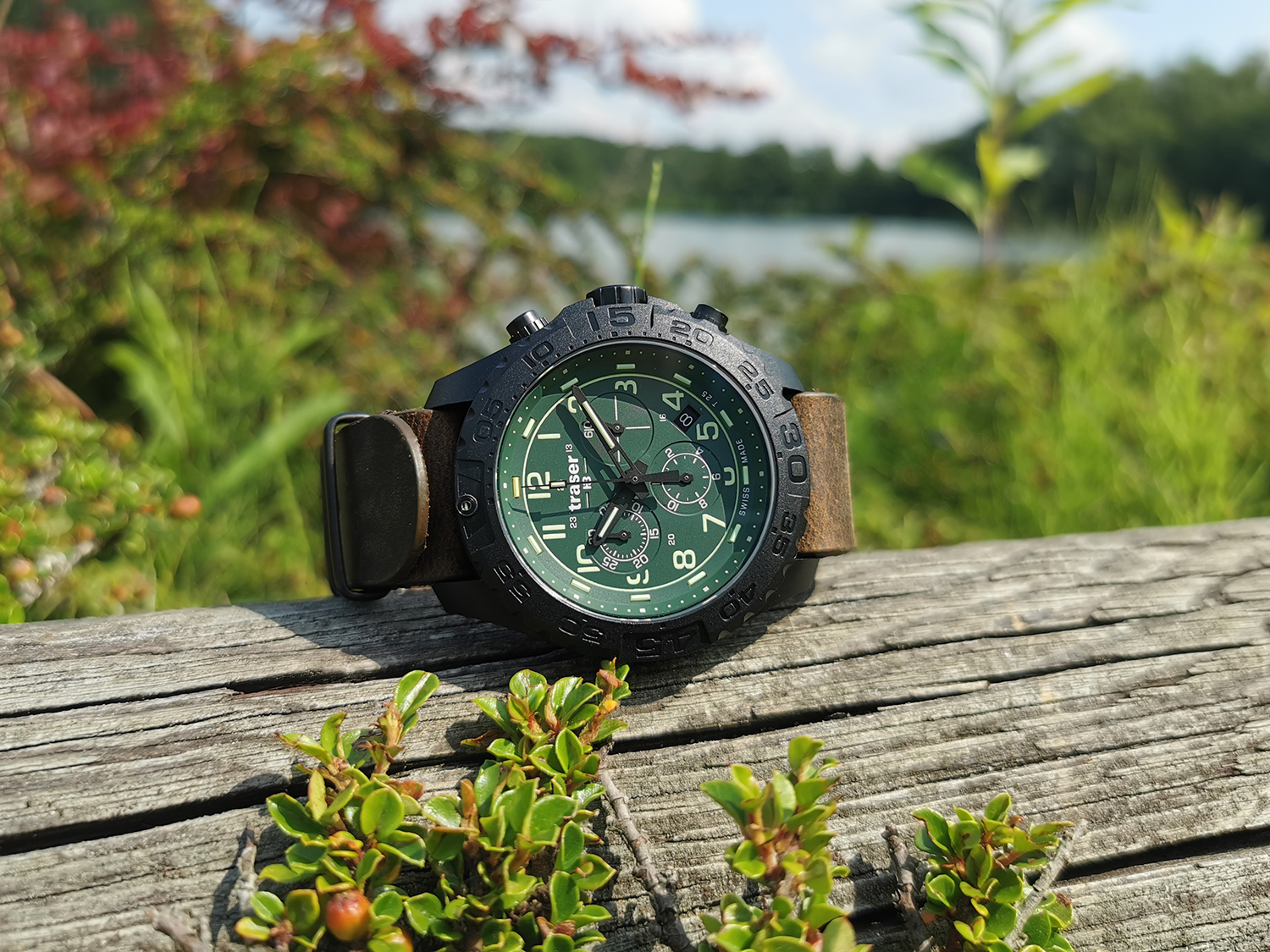 zegarek Traser TS-109048 P96 OdP Evolution Chrono Green P96 Outdoor Pioneer szafirowe - miniatura 6