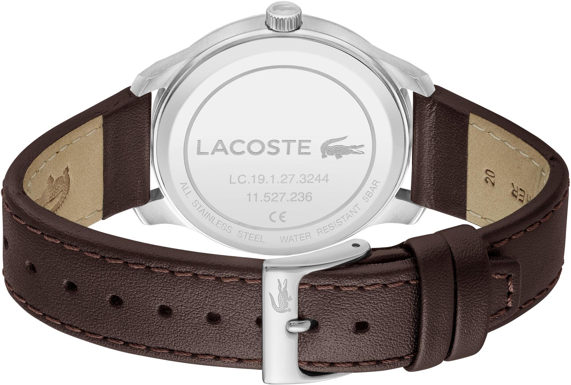 Lacoste 2011322 zegarek srebrny klasyczny Męskie pasek - miniatura 6