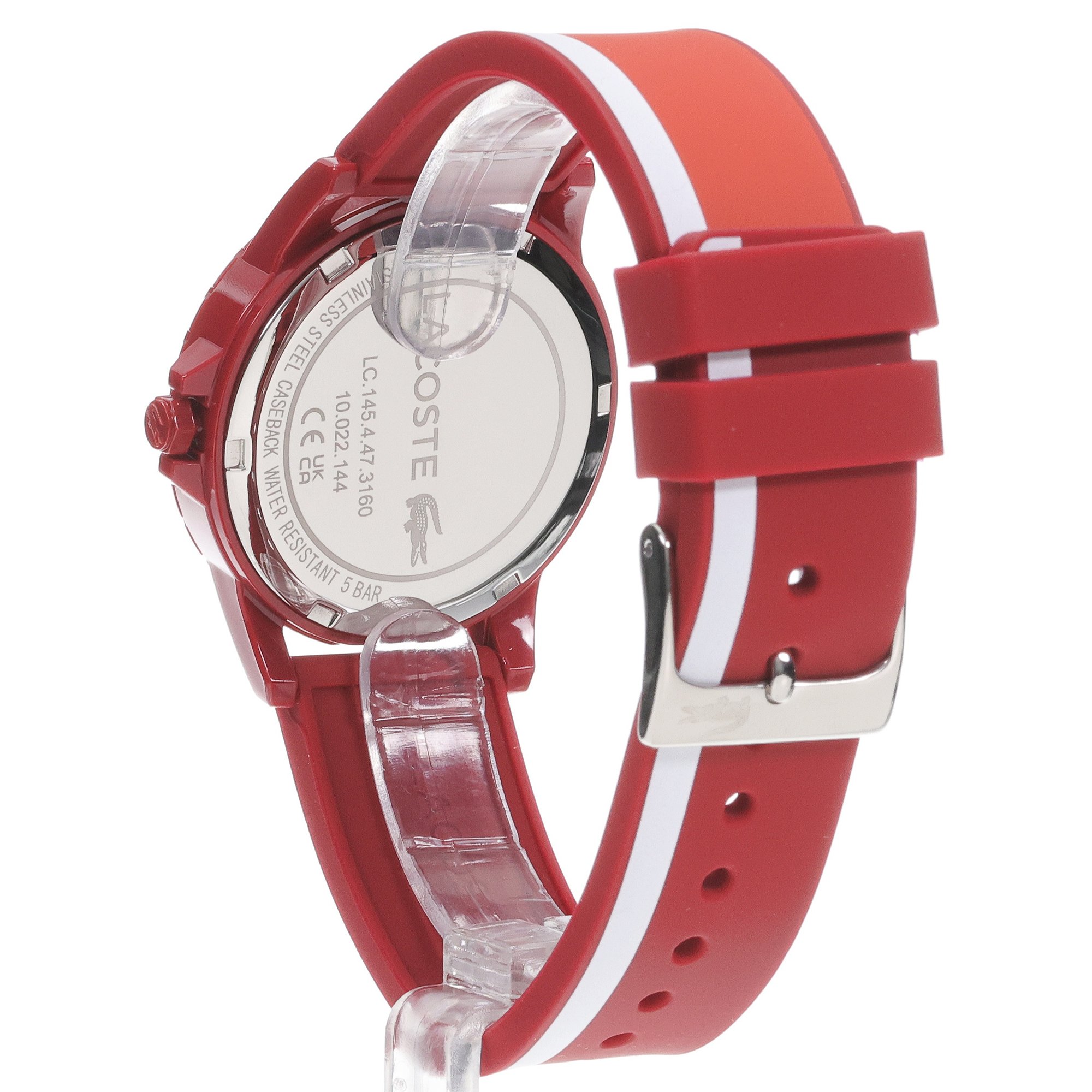 Lacoste 2030047 zegarek czerwony fashion-modowy Męskie pasek - miniatura 4