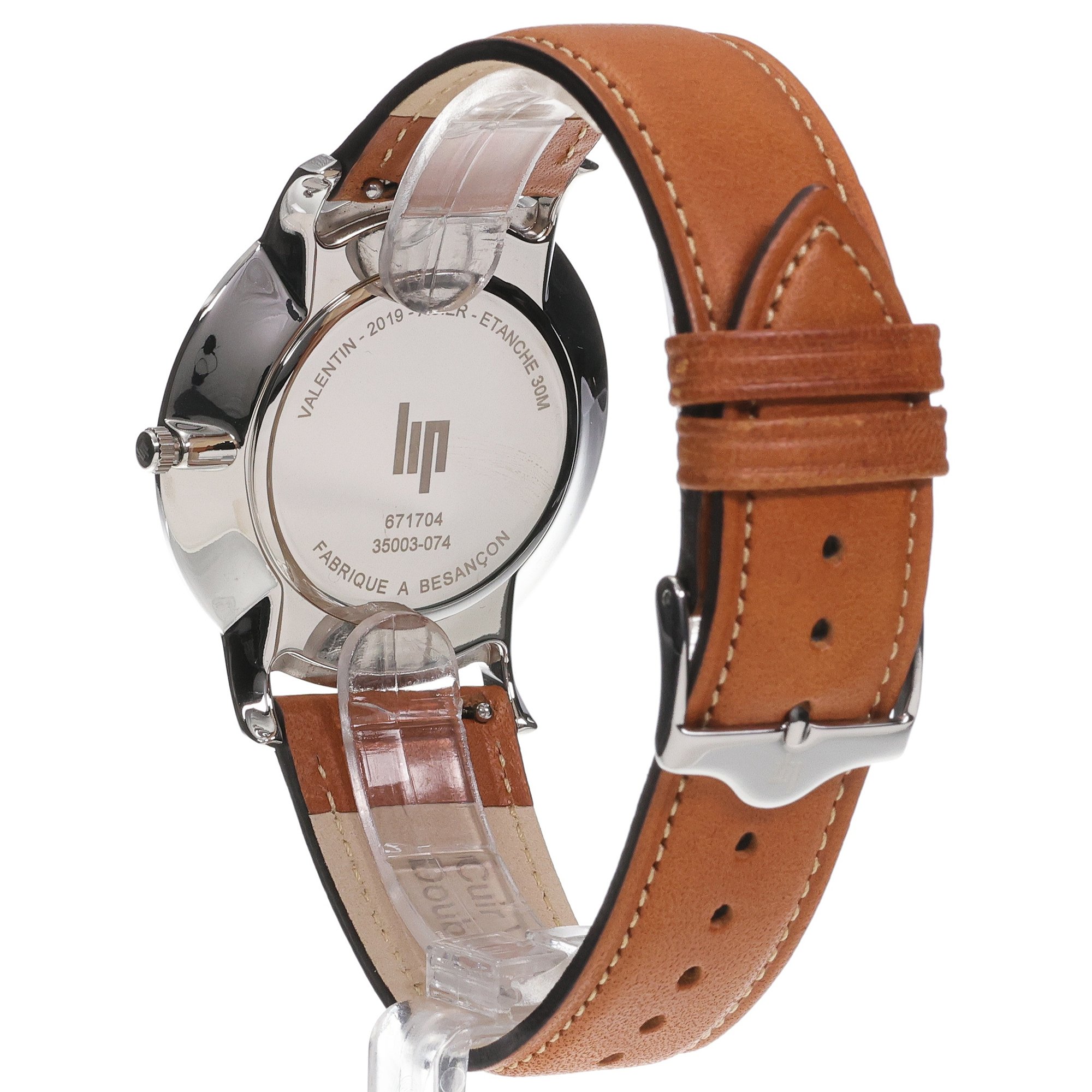 Lip 671704 zegarek srebrny klasyczny Valentin pasek - miniatura 4