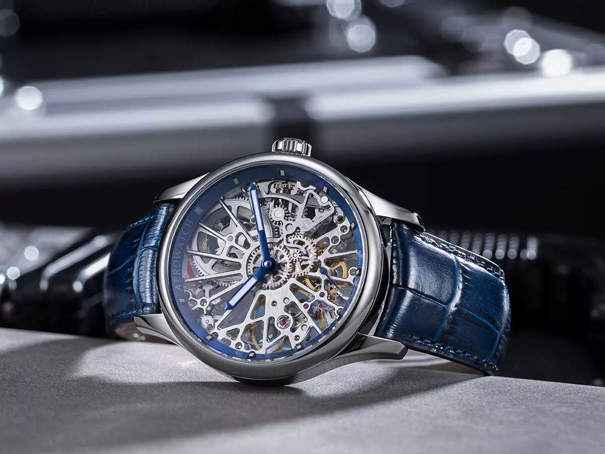 Aerowatch 50981-AA19 zegarek srebrny klasyczny Renaissance pasek - miniatura 3