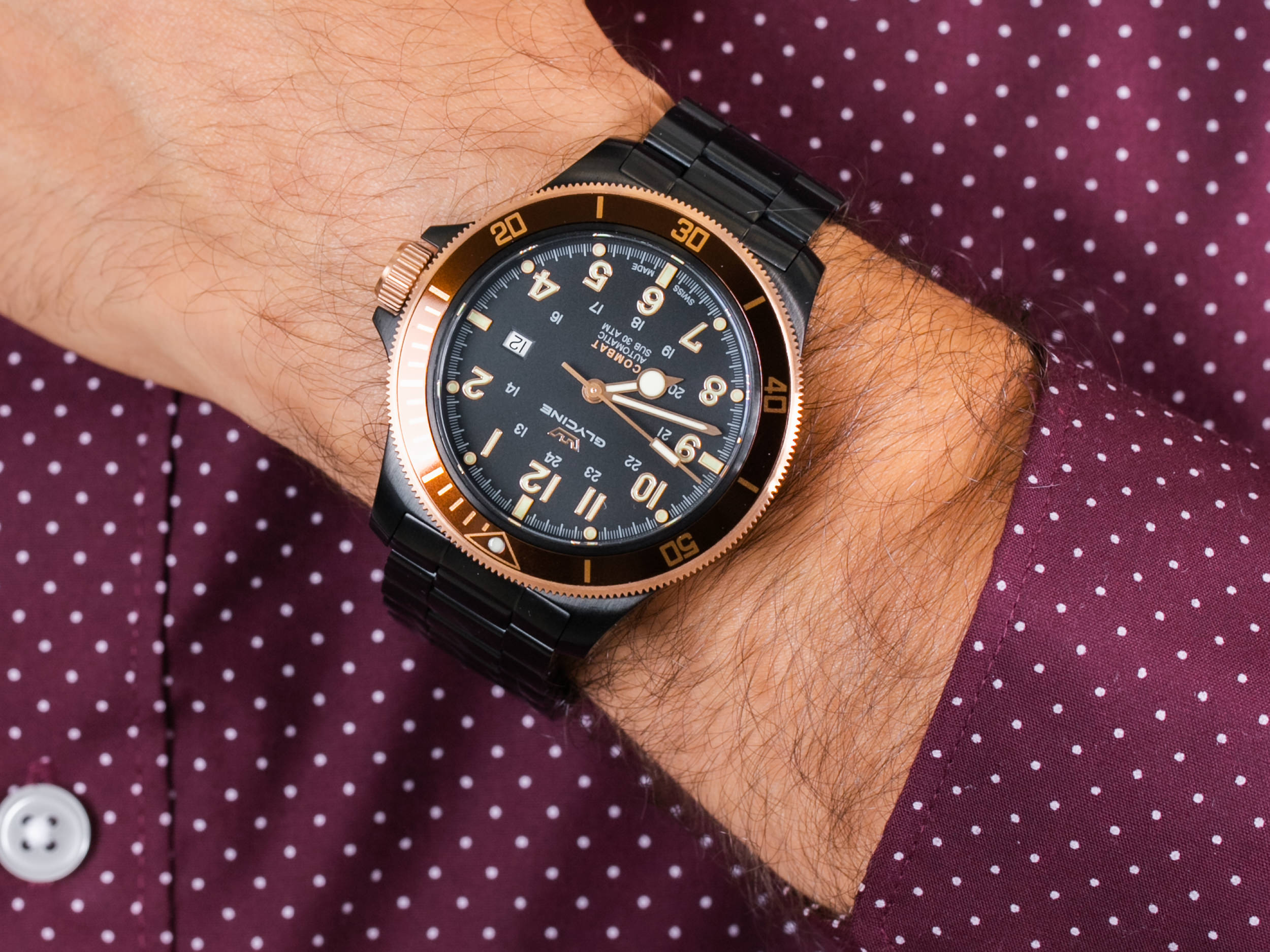 Glycine GL0276 COMBAT SUB 46 zegarek klasyczny Combat - miniatura 2