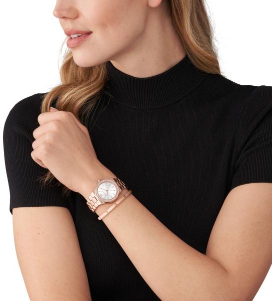 Michael Kors MK1073SET zegarek różowe złoto klasyczny Damskie bransoleta - miniatura 5