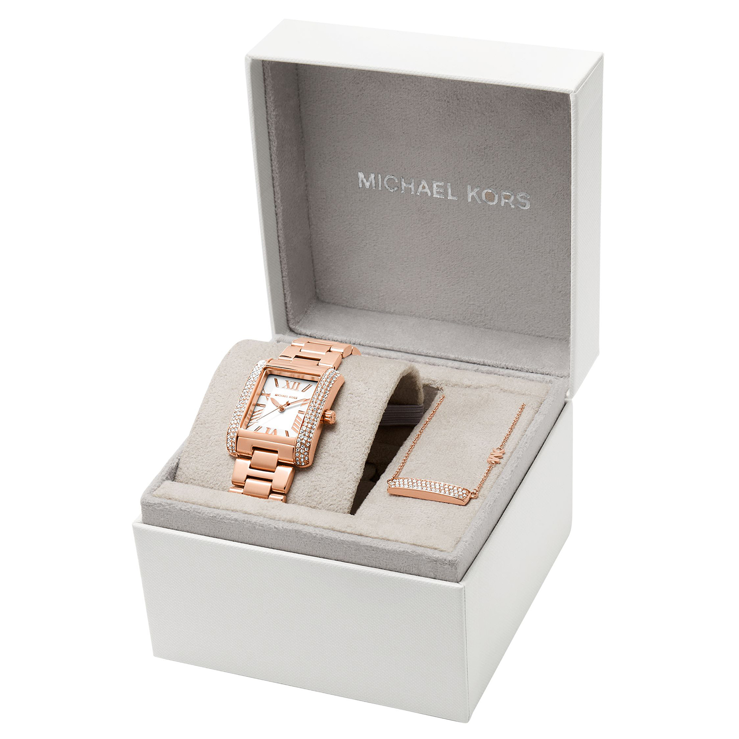 Michael Kors MK1074SET zegarek różowe złoto klasyczny Damskie bransoleta - miniatura 4