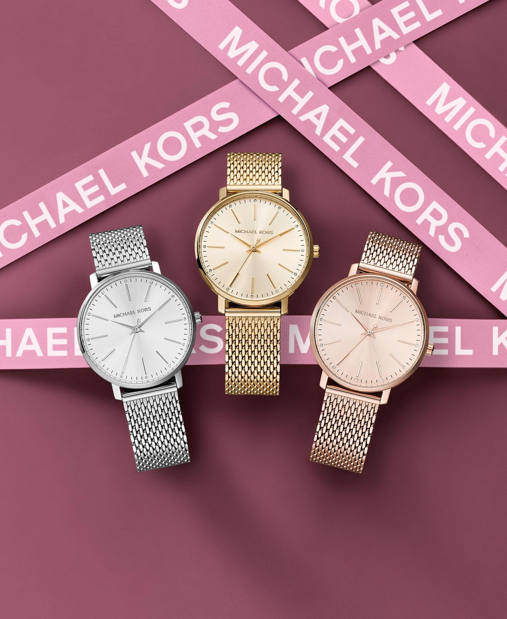 Michael Kors MK4338 PYPER Stainless Steel 38mm Pyper klasyczny zegarek srebrny - miniatura 9